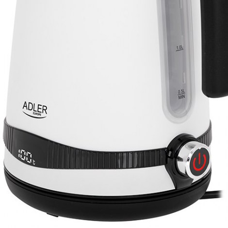 Adler | Kettle | AD 1295w | Electric | 2200 W | 1.7 L | Stainless steel | 360° rotational base | White - 5